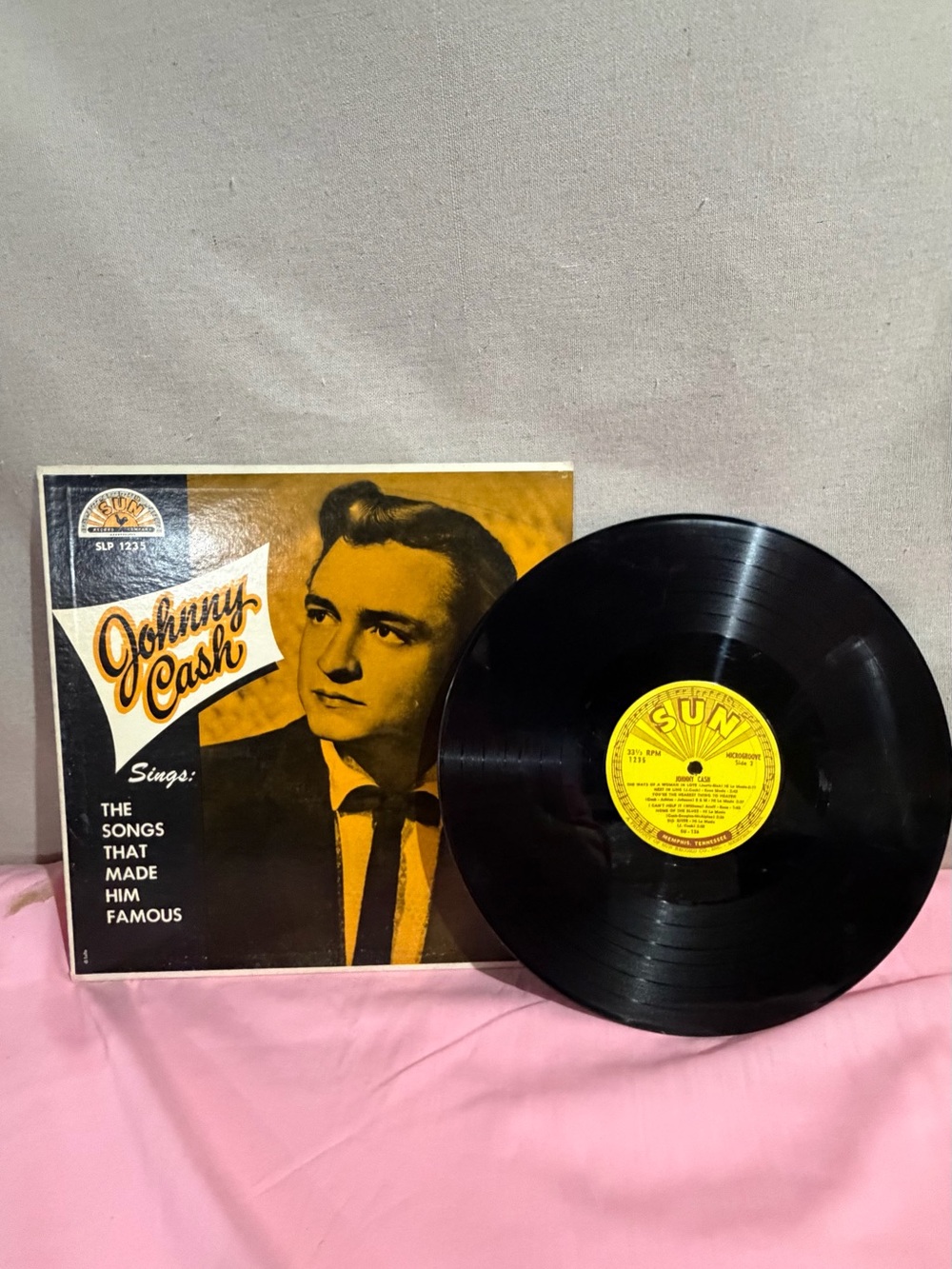 Jonny Cash Vinyl Record - Yellow & Black Sun Label
